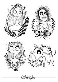 Tims Burton Tattoo Collection By Kuharska Tim Burton Tattoo Tim Burton Art Creepy Tattoos