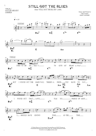Music and tablature from bruce mock. Still Got The Blues Notes Lyrics And Chords For Vocal With Accompaniment Playyournotes