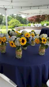 Gorgeous Navy Blue Party Decorations Ideas 134 Floral Arrangements Wedding Navy Blue Party Decorations Sunflower Centerpieces