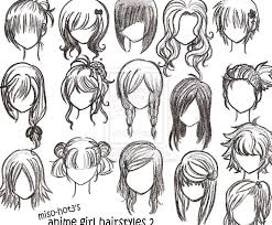 Anime hair is often based on real hairstyles but tends to be drawn in clumps rather than individual for drawing characters that can go along with these hairstyles see: Pin On Drawing Starters