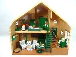Sylvanian Families Vintage Tomy Log Cabin House Furniture Familles Sylvanian Maison