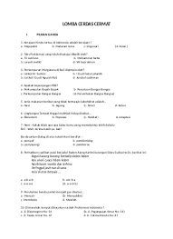 Maybe you would like to learn more about one of these? Top Pdf Lomba Cerdas Cermat Sd Kunci Jawaban 2 123dok Com