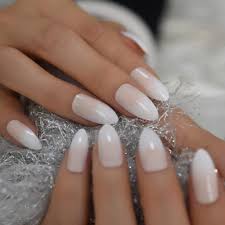 For those with olive skin, creamy pinks or soft peaches will provide the perfect backdrop to your skin tone while enhancing the natural beauty of your. Buy Echiq French Ombre Press On Nail Set White Beige Gradient False Nails Almond Shape Manicure Tips Online At Low Prices In India Amazon In