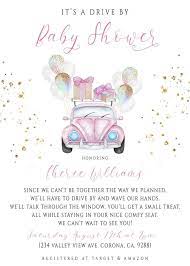 Pink Drive By Baby Shower Parade Invitation Template Editable Etsy Baby Shower Invitations Baby Shower Shower Invitations