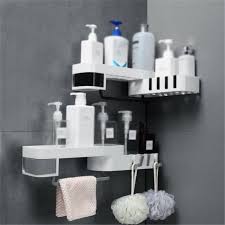 | bathroom shelf organizer shower storage rack black corner shelves wall mounthca. Buy Rotating Tripod Corner Shower Shelf Bathroom Shampoo Shower Shelf Holder Kitchen Storage Rack Organizer Wall Mounted Type At Affordable Prices Free Shipping Real Reviews With Photos Joom