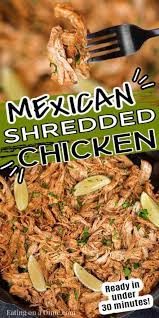 Mexican Shredded Chicken Recipe 3 Ingredient Mexican Shredded Chicken Recipe Chicken Recipes Shredded Chicken Shredded Chicken Recipes