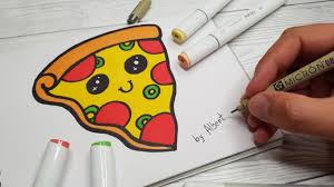 Colecție de la ana maria rotari. Cum Desenez O Felie De Pizza Cute Kawaii Pagini De Colorat Youtube