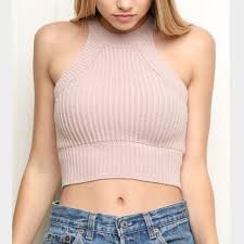 ️now shipping to new zealand🚚. Brandy Melville Tops Blush Brandy Melville Sophia Knit Halter Tank Poshmark