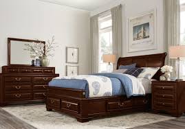 Mill Valley Ii Cherry 7 Pc Queen Sleigh Bedroom With Storage 