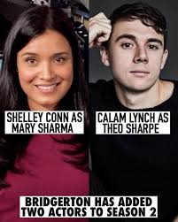 Shelley Conn will play Mary Sharma (Edwina's mother). & a new character  introduced as Theo Sharpe! I think he might be Edwina's love interest, but  not sure! #bridgerton