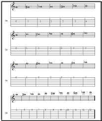 Piano Tablature Chart For Guitar Players Free