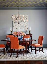 Carlisle dining table with 6 dining chairs. 25 Trendy Dining Rooms With Spunky Orange