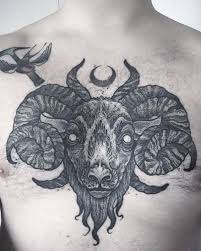 Healed Blackwork Neo Trad Satanic Goat Tattoo Chest Piece By Laura At Scratchline Tattoo In Kentish Town Lon Tatuagem De Ovelhas Ideias De Tatuagens Tatuagem