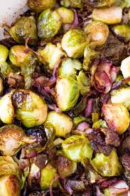 Vegetables, brussels sprout, red onion, red wine vinegar, sausage, weeknight, fall, winter. Bacon Ranch Brussel Sprouts Are Roasted With Crispy Bacon Sweet Red Onion And All That Roasted Bacon Roasted Brussel Sprouts Oven Broccoli And Brussel Sprouts