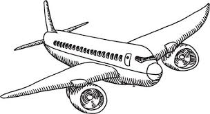Hand Drawn Vector Sketch Of The View Through An Airplane Window With Flugzeug Malen Flugzeug Zeichnung Flugzeug