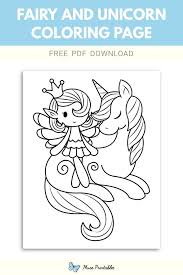 Unicorns are one of the most popular subjects for children's coloring pages with parents all over the world searching for printable online unicorn coloring sheets. Free Fairy And Unicorn Coloring Page Unicorn Coloring Pages Unicorn Coloring Page Coloring Pages
