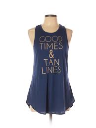 Details About Francescas Women Blue Tank Top L