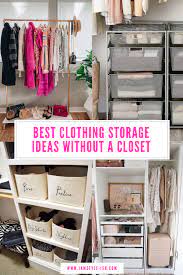 Best Clothing Storage Ideas Without A Closet Small Space Clothing Storage Diy Clothes Storage Clothes Storage Without A Closet