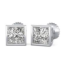 Details About 0 42 Carat D Vvs2 Princess Cut Diamond Stud