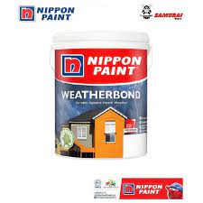 Daftar harga cat nippon paint terbaru. 5 Liter 100 Original Nippon Paint Weatherbond Exterior Outdoor Wall Cat Dinding Luar Shopee Malaysia