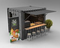 10ft Container Kiosk 10ft Container Kiosk In 2020 Containerhaus Design Imbisswagen Haus Design