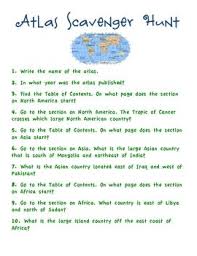 Student Atlas Scavenger Hunt Geography Lessons Social Studies Maps Social Studies Resources