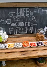 S Mores Bar Party Build Your Own S Mores Party Table Set Up Letsmakesmores Bystephanielynn Smores Bar Party Campfire Party Smores Party