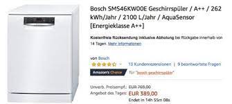 bosch sms46kw00e geschirrspuler a 60 cm geschirrspuler geschirr kuche und haushalt