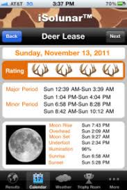 Solunar Tables Deer Hunting Apps