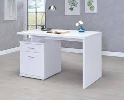 Coaster 800110 White Office Desk With File Cabinet White Desk Office White Executive Desk Office Desk