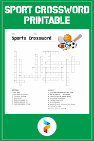 To answer a crossword question while our crossword puzzles are certain to improve spelling and vocabulary, they are also a great way for students to practice their reading comprehension. 10 Best Sport Crossword Printable Printablee Com