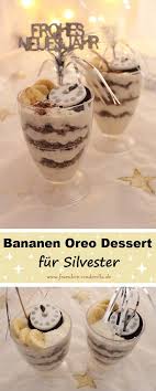 Silvester Dessert Banane Oreo Oreo Dessert Nachtisch Silvester Oreo