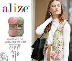 Angora Gold Batik Ile Yelek Orgu Triko Kizlar