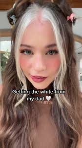 Brown and White Hair Girl Transformation