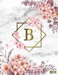 2019 nifty marble gold 2019 planner with monogram letter b pretty daily weekly monthly organizer cute personalized at a glance floral yearly calendar and agenda planners simple personal 9781790697533 amazon com books 2019 nifty marble gold 2019 planner