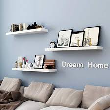 5 out of 5 stars. Aimu Set Of 3 White Floating Shelves Hanging Wall Shelves Home Office Decoration Decorative Accessories Home Kitchen Unit1riverside Co Uk