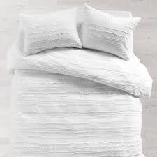 Black And White Comforter Full White Eyelash Stripe Duvet Cover And Sham Set White Comforter Bedroom White Comforter Dorm Comforters