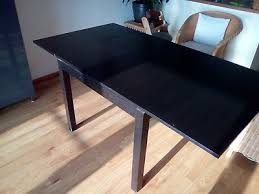 Ikea tisch und/oder 4 stapelbare stühle küchentisch gartenstuhl schwarz 110 cm. Esstisch Ikea Bjursta Ausziehbar Schwarz Braun Eur 16 00 Picclick De