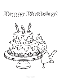 It is a classic vanilla cake, filled with delicious vanilla cream and blueberries, as well as vanilla cream cheese frosting. 54 Best Happy Birthday Coloring Pages Free Printable Pdfs