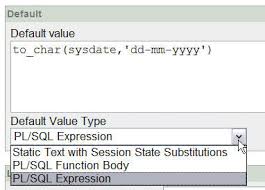 Apex Date Picker With Sysdate Default