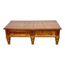 Vintage french thomasville carved inlaid cocktail table chairish. Vintage Thomasville Ernest Hemingway Collection Coffee Table Chairish