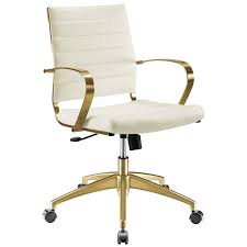 modway jive gold stainless steel midback office chair in 2021 white office chair office chair gold office chair