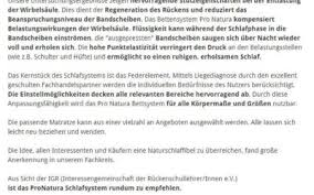 Einzigartige kollektion aus eigener produktion mit feinsten naturmaterialien. Pronatura Schlafsysteme Fordern Den Gesunden Und Erholsamen Schlaf
