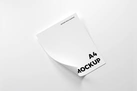 Download Free Folded A4 Paper Mockup Free Mockups Stationery Business Cards Pixelify Net
