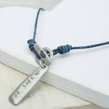 Personalised Leather Hoop And Bar Necklace By Workshop One80 Notonthehighstreet Com