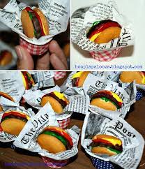 Mini Hamburger Cookies A No Bake Recipe Chickabug Hamburger Cookies Burger Cake Mini Burgers