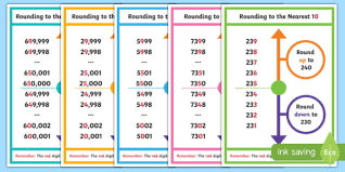 year 5 rounding to the nearest 10 100 1000 10000 100000