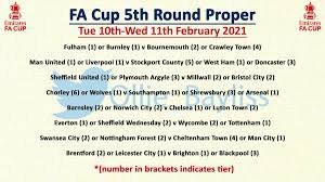 Fa cup 5th round draw: Ollie Bayliss On Twitter The Draw For The Fa Cup 5th Round Has Been Made Ties To Take Place In The Midweek Of Tuesday 10th February