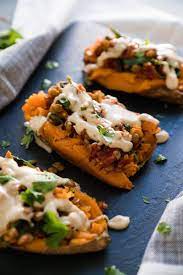 Healthy Baked Sweet Potato With Moroccan Lentils A Couple Cooks Recipe Colliflower Recipes Food Recipes