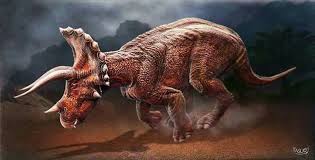 Charging Triceratops Art Art By Yasuo D Fucci Triceratops Is A Genus Of Herbivorous Ceratopsid Dinosaur T Prehistoric Animals Prehistoric Creatures Dinosaur